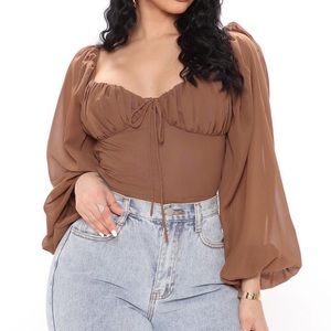 Lead you on chiffon bodysuit